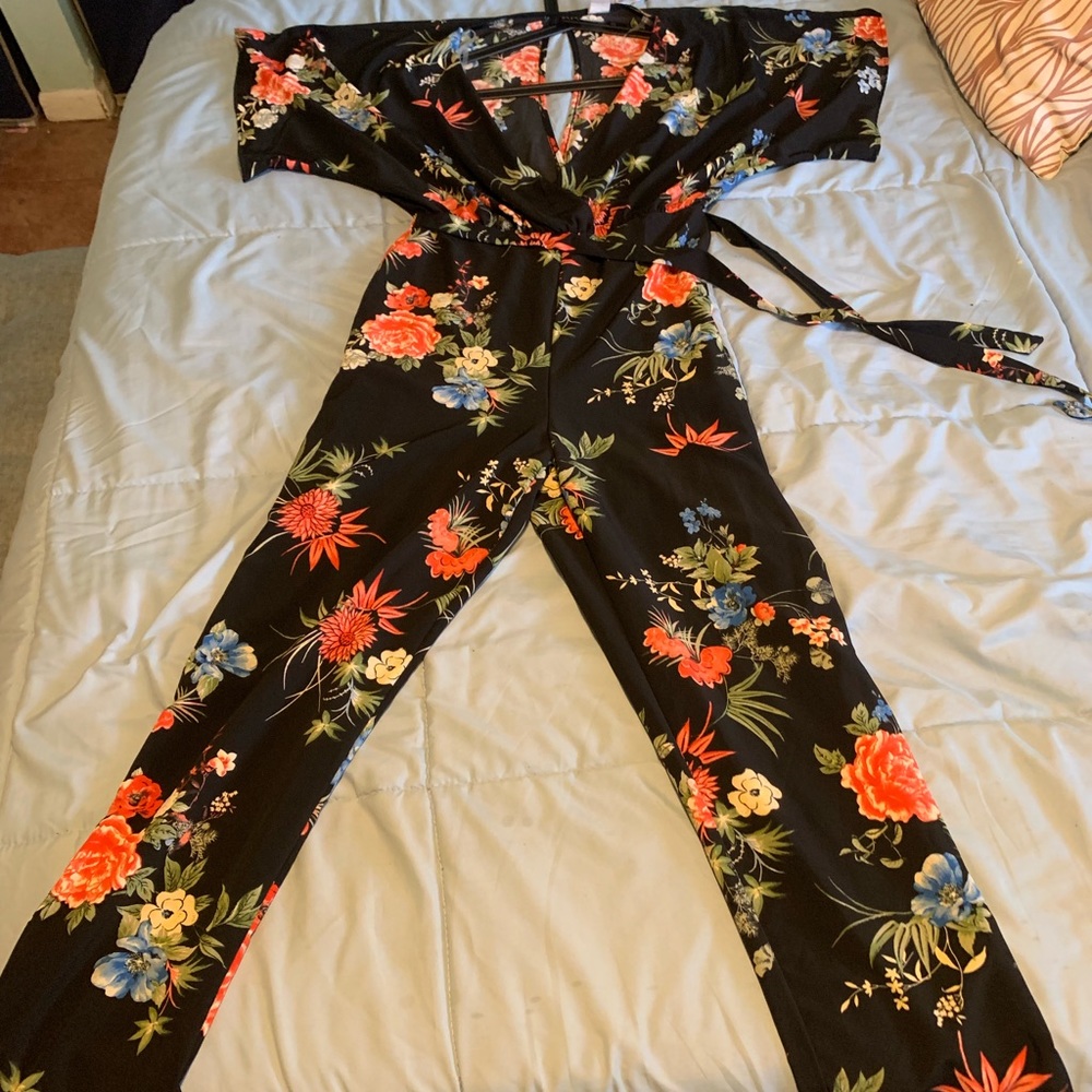 Privy Tropical Black Jumpsuit W/ tags